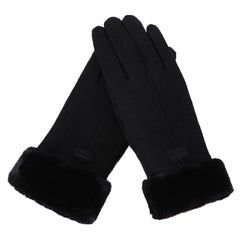 Nina | Heerlijk warme handschoenen in de kleur Zwart voor dames in Lounge stijl ideaal voor de winter