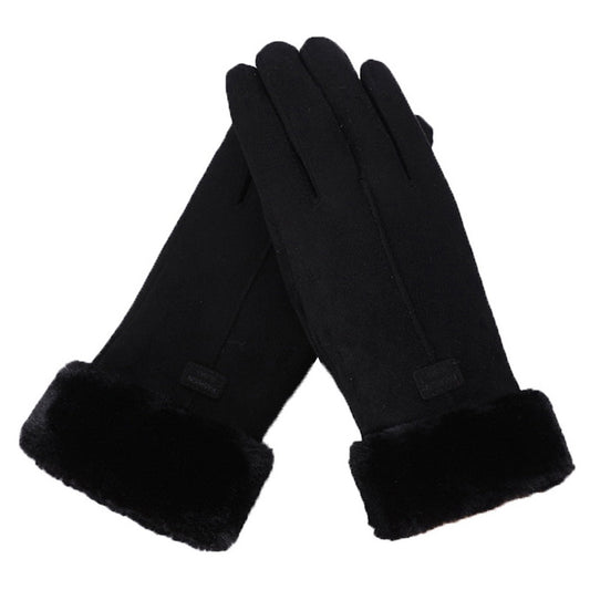 Nina | Heerlijk warme handschoenen in de kleur Zwart voor dames in Lounge stijl ideaal voor de winter