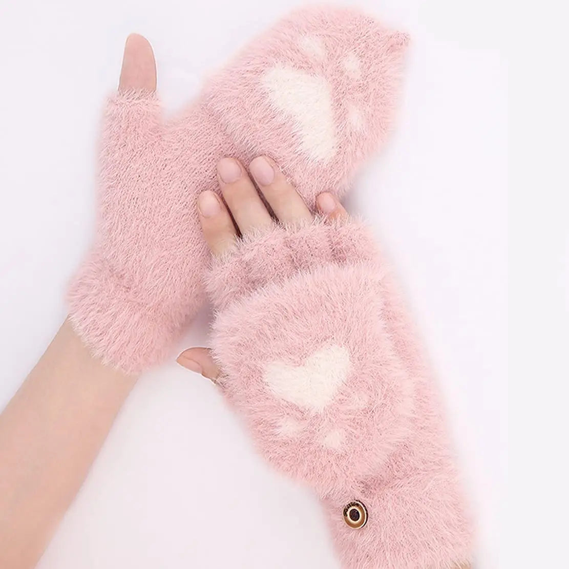 Nina | Schattige & comfortabele minky wanten in de kleur Donkergrijs voor dames in stijl ideaal voor de winter