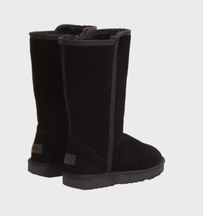 Nina | Warme en waterdichte suède sheepskin laarzen met ritssluiting in de kleur 35 voor dames in Outdoor stijl ideaal voor de herfst.