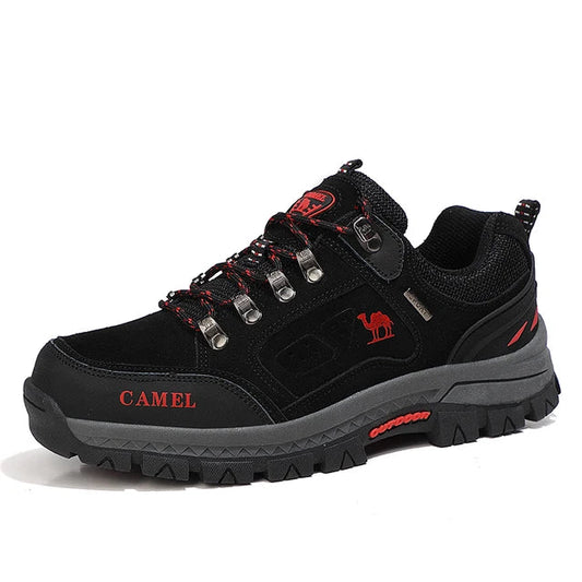 Noa | Innovatieve dameswandelschoenen met ondersteunende zool in de kleur Zwart/Rood voor dames in Outdoor stijl geschikt voor alle seizoenen.