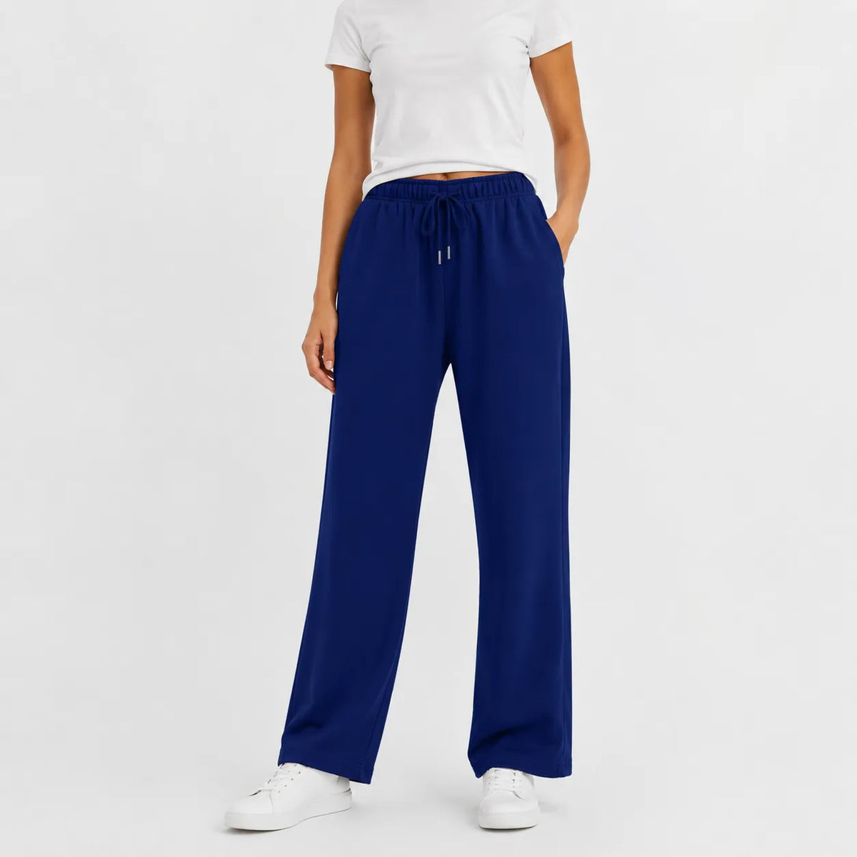 Jogger broek met brede pijpen