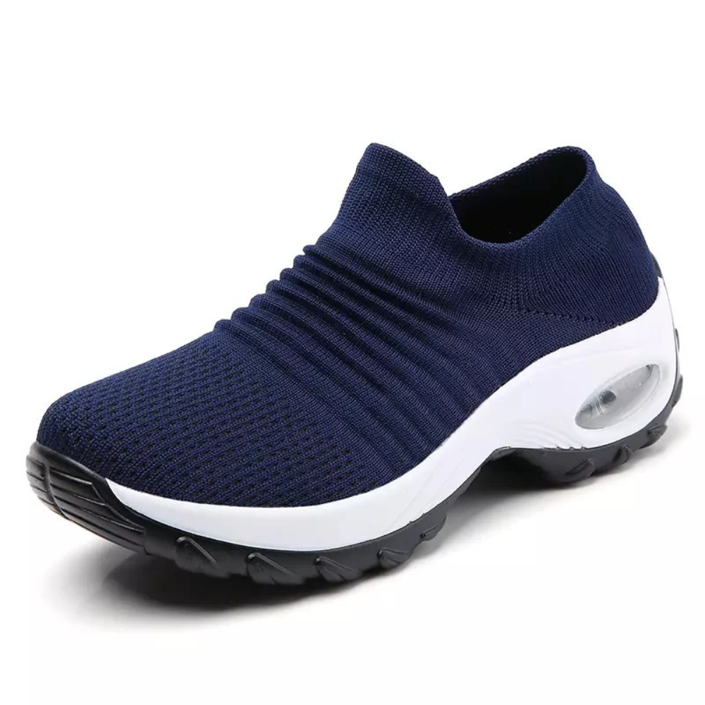 Ondersteunende schoenen met voetboogsteun in de kleur Blauw voor dames in stijl geschikt voor alle seizoenen.
