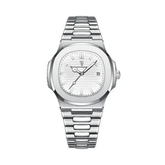 Philippe | Waterdichte klassieke horloge voor mannen in de kleur Wit voor heren in Outdoor stijl geschikt voor alle seizoenen.