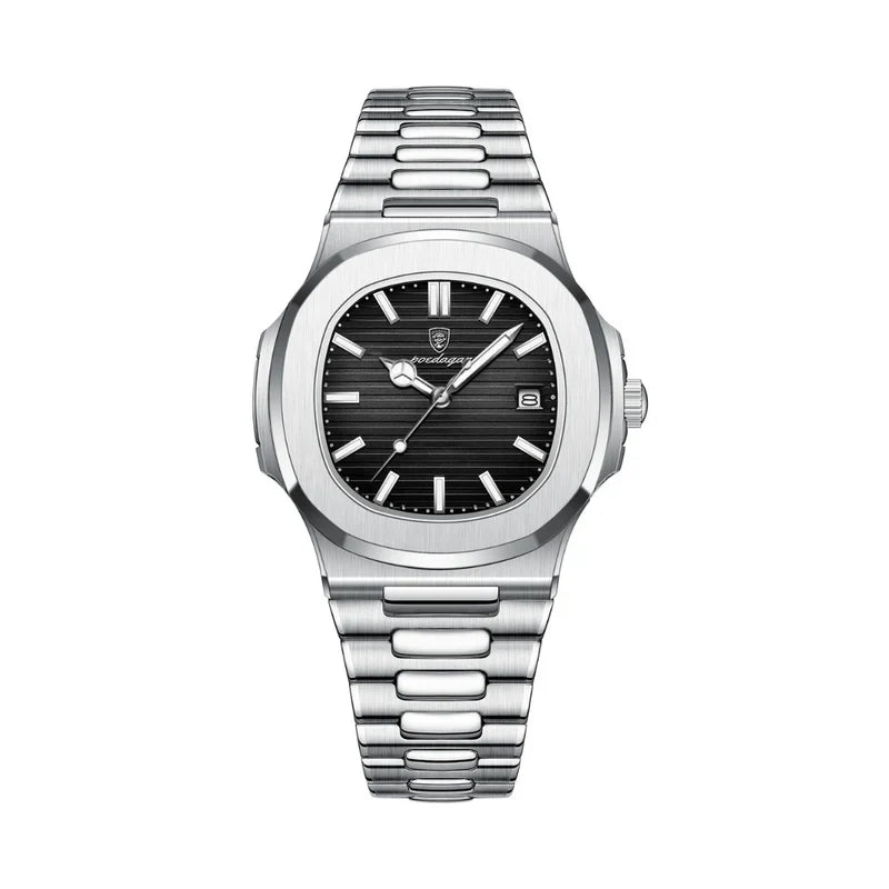 Philippe | Waterdichte klassieke horloge voor mannen in de kleur Zwart voor heren in Outdoor stijl geschikt voor alle seizoenen.