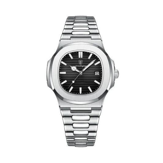 Philippe | Waterdichte klassieke horloge voor mannen in de kleur Zwart voor heren in Outdoor stijl geschikt voor alle seizoenen.