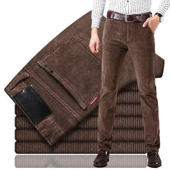 Reinhard | Klassieke Corduroy Heren Spijkerbroek in de kleur Bruin voor heren in Heritage stijl geschikt voor alle seizoenen.