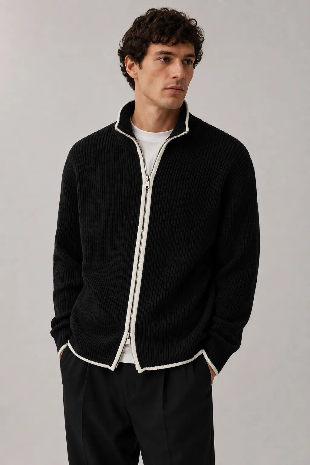 Cardigan met chunky knit