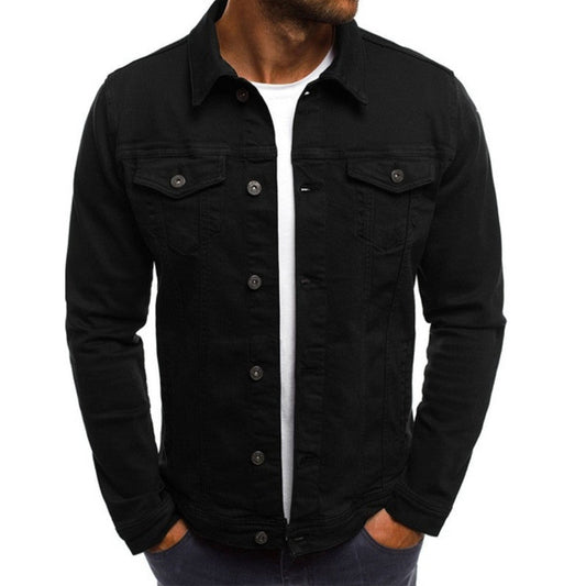 Roland | Casual Heren Denim Jack in de kleur Zwart voor heren in Heritage stijl ideaal voor de herfst.