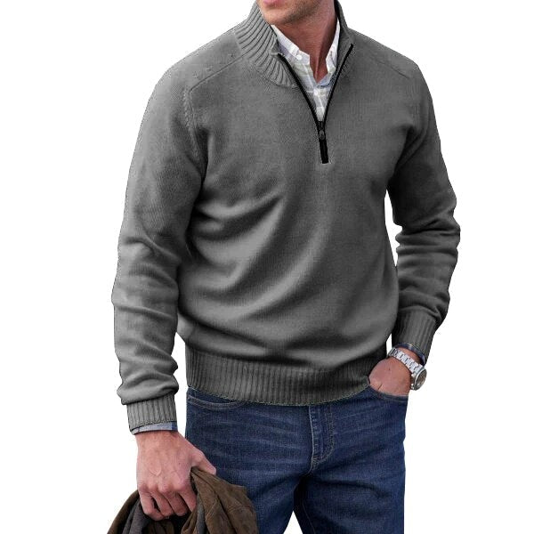 Louis | Warm cashmere zipper turtleneck sweater afbeelding 9