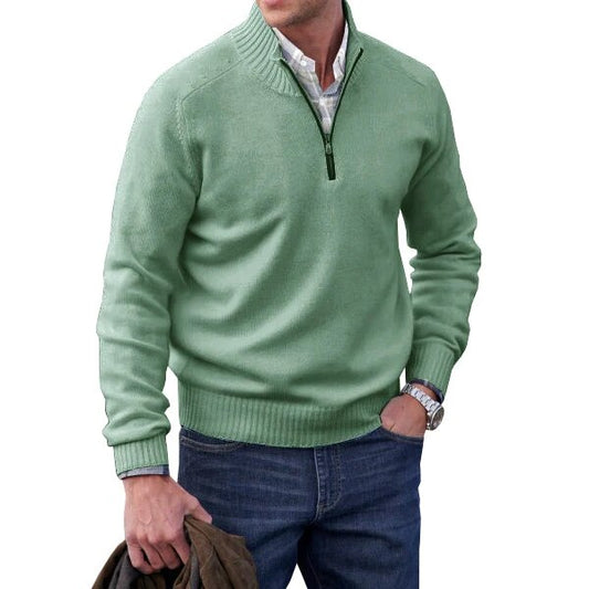 Louis | Warm cashmere zipper turtleneck sweater afbeelding 12