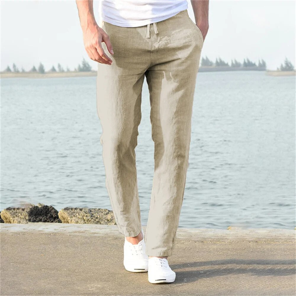 Sander | Heren casual broek in de kleur Khaki voor heren in stijl ideaal voor de winter