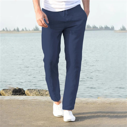 Sander | Heren casual broek in de kleur Marineblauw voor heren in stijl ideaal voor de winter
