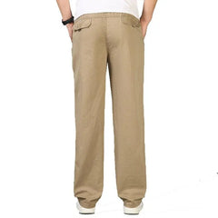 Serran | Katoenen pantalon in de kleur Zwart voor heren in Formal stijl geschikt voor alle seizoenen.