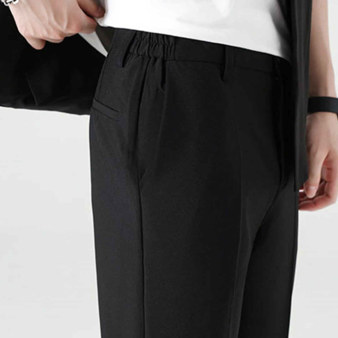 Sienna | Stijlvolle smart casual set in de kleur Zwart voor heren in Smart-casual stijl ideaal voor de herfst.