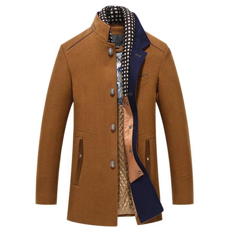 Louis | Wool cashmere detachable scarf coat afbeelding 9