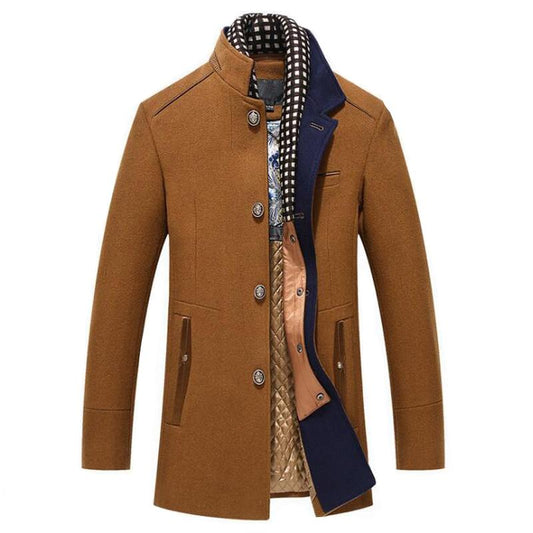Louis | Wool cashmere detachable scarf coat afbeelding 9