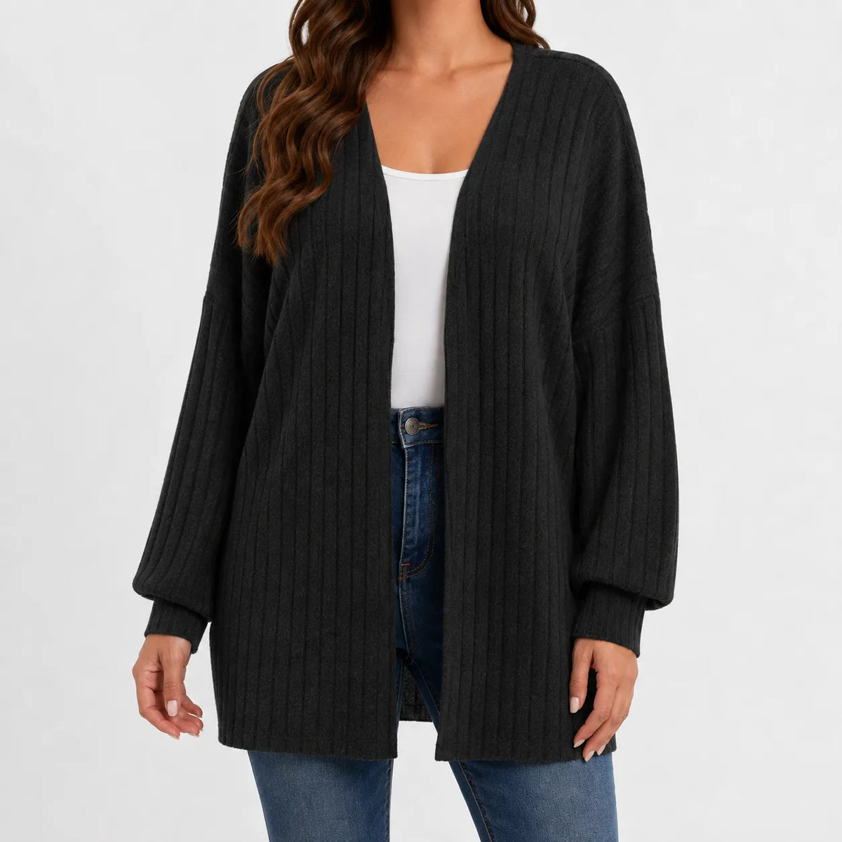 Oversized cardigan met V-hals