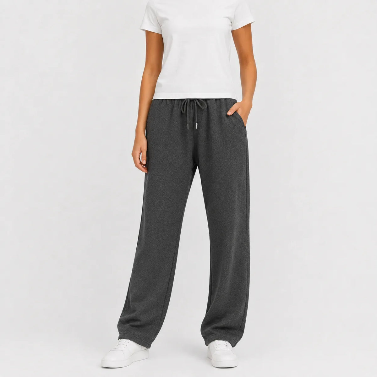 Jogger broek met brede pijpen