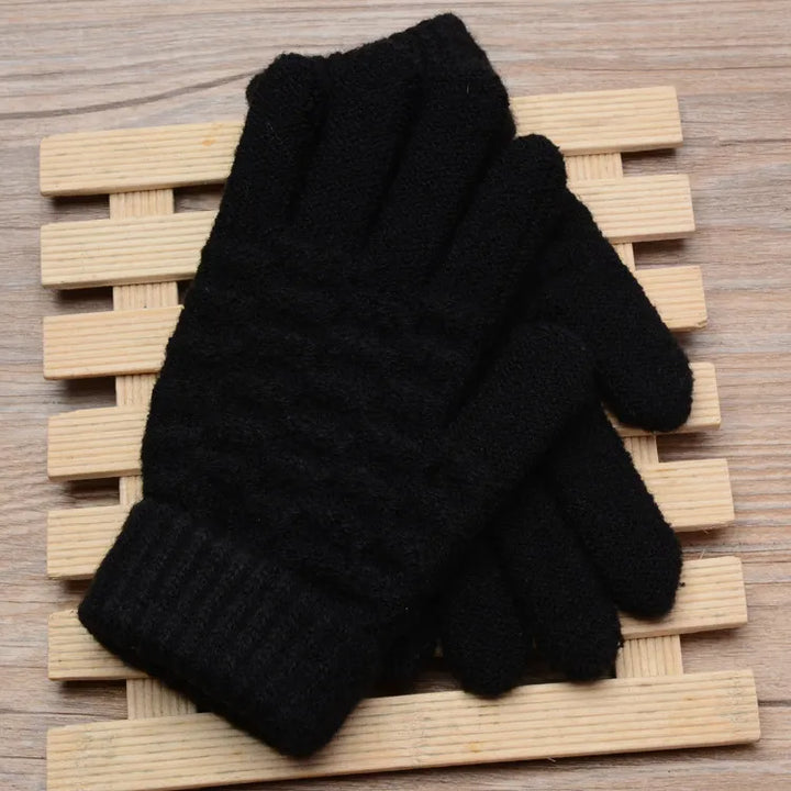 Sophie | Stijlvolle en functionele gebreide handschoenen in de kleur Zwart voor dames in stijl ideaal voor de winter