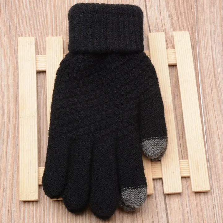Sophie | Stijlvolle en functionele gebreide handschoenen in de kleur Zwart voor dames in stijl ideaal voor de winter