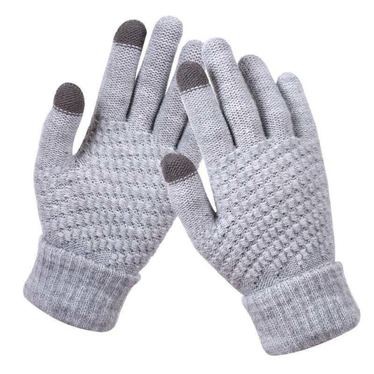 Sophie | Stijlvolle en functionele gebreide handschoenen in de kleur Grijs voor dames in stijl ideaal voor de winter