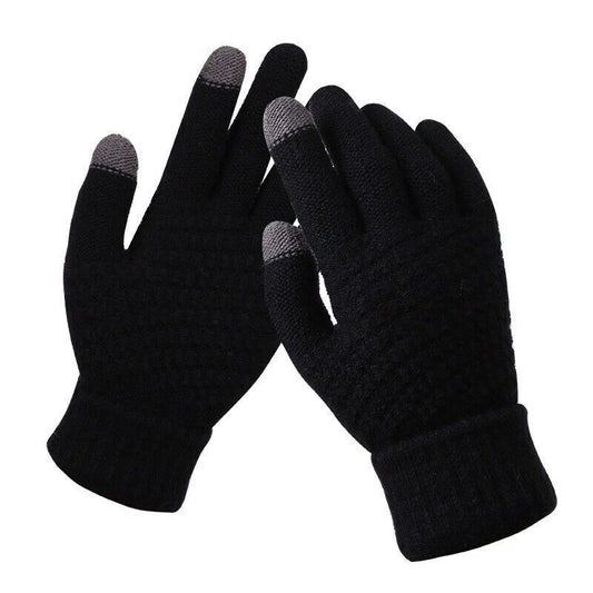 Sophie | Stijlvolle en functionele gebreide handschoenen in de kleur Zwart voor dames in stijl ideaal voor de winter