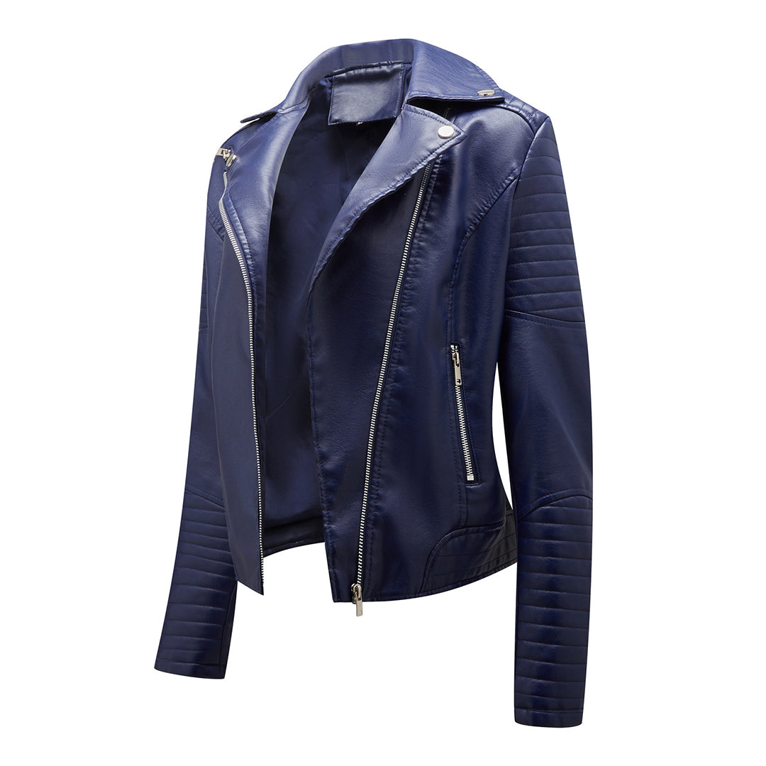 Sophie | Stijlvolle leren jas in de kleur Zwart voor dames in stijl ideaal voor de herfst.