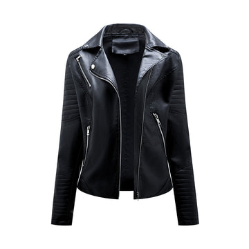 Sophie | Stijlvolle leren jas in de kleur Zwart voor dames in stijl ideaal voor de herfst.