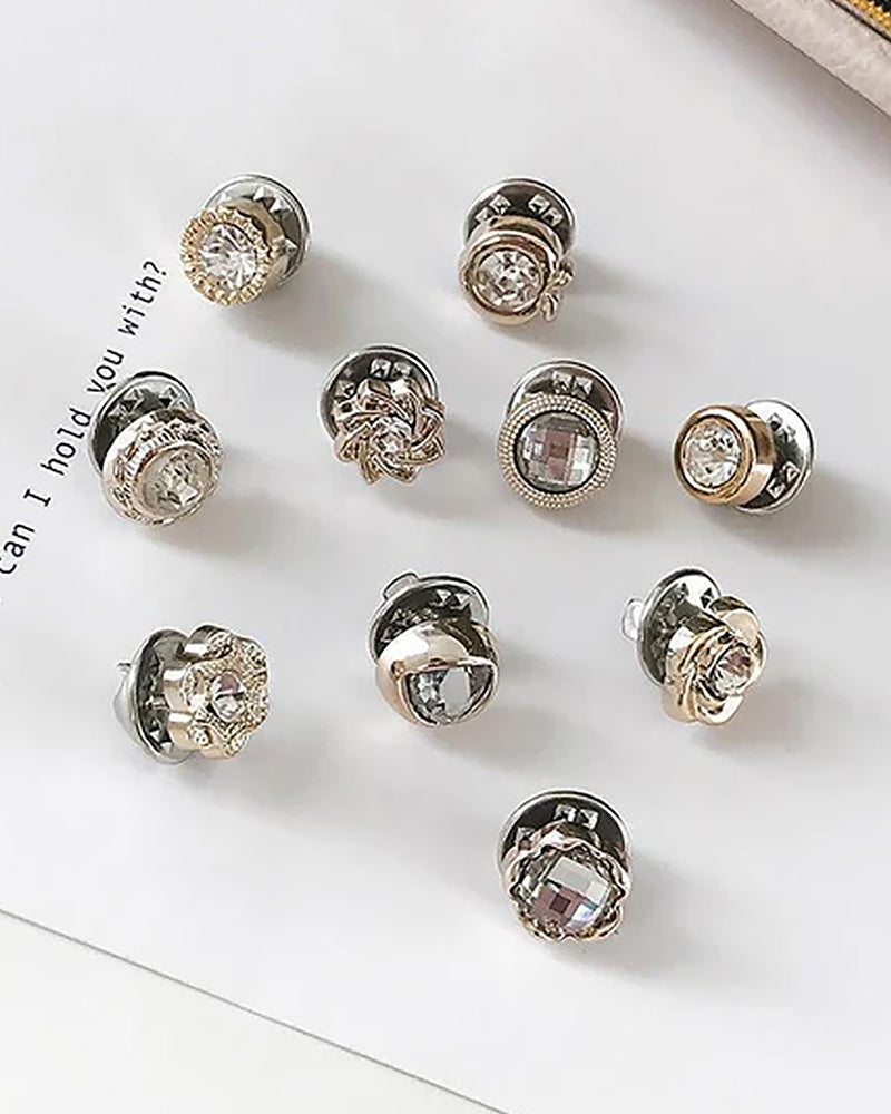 Sophie | Vaste anti-expositie spelden (10 stuks/set) in de kleur Diamant voor dames in stijl geschikt voor alle seizoenen.