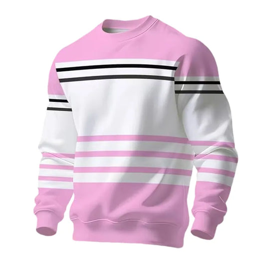 Sweatshirt met gestreept kleurblok ontwerp