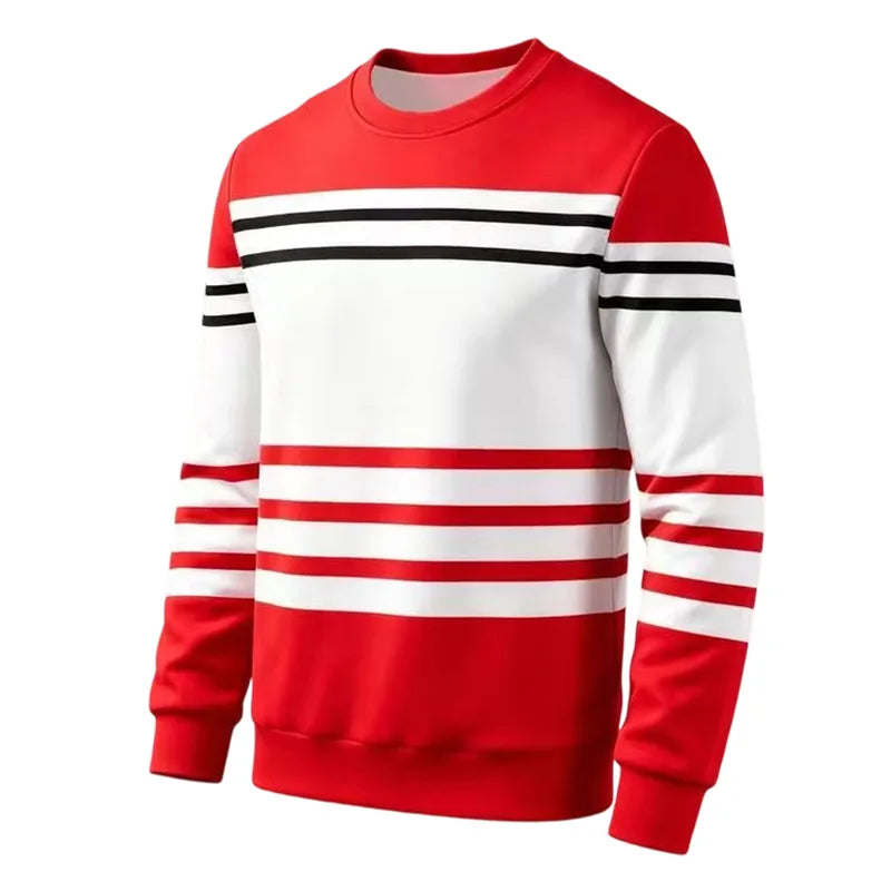 Sweatshirt met gestreept kleurblok ontwerp