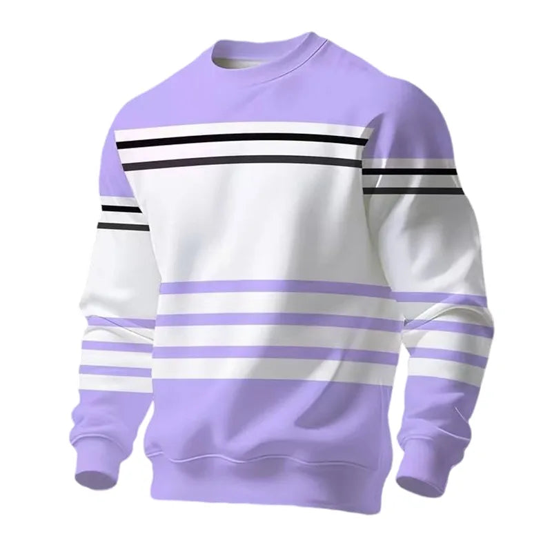 Sweatshirt met gestreept kleurblok ontwerp