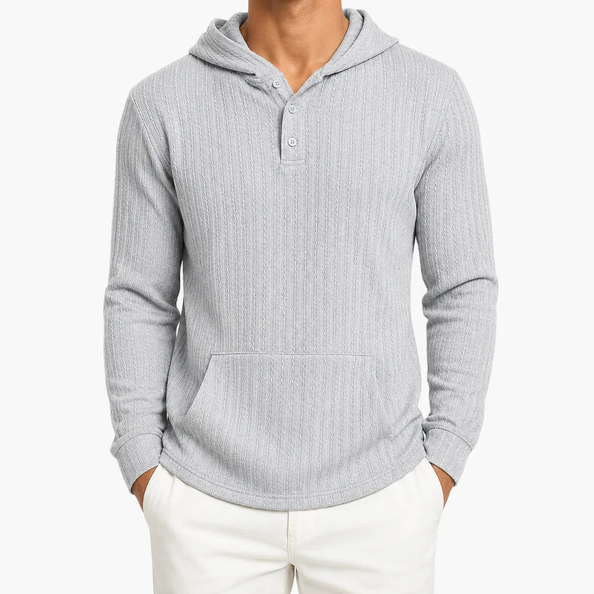 Hoodie met textuur en capuchon