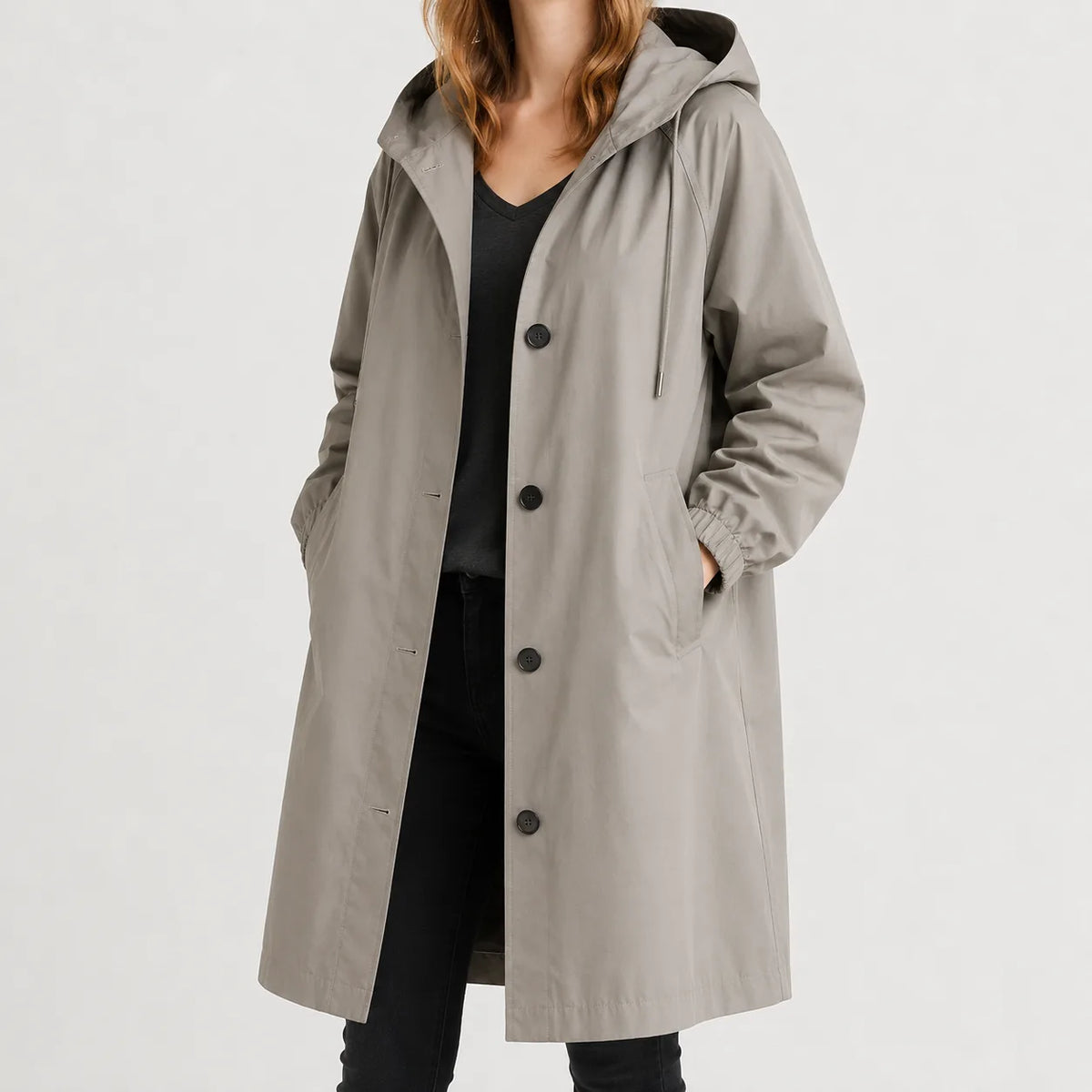 Hooded waterdichte jas