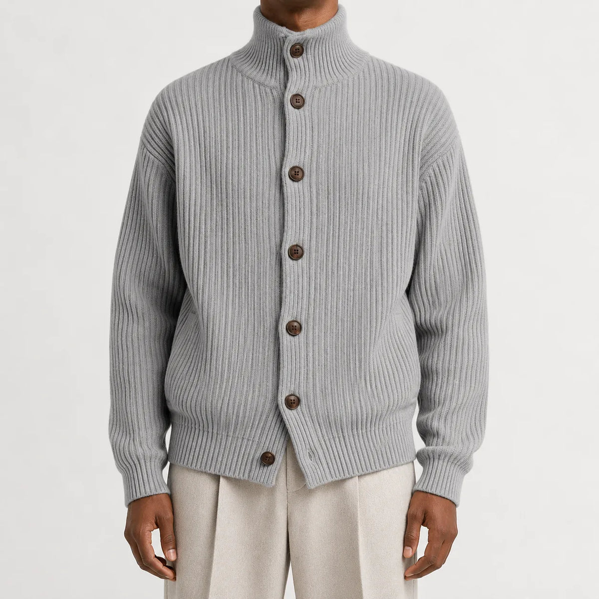 Cardigan met roll neck