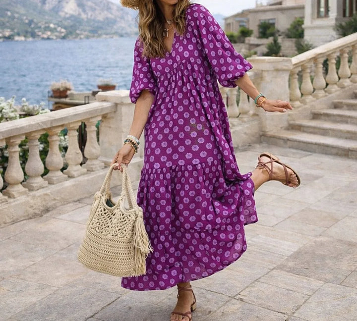 Midi jurk met geometrische print