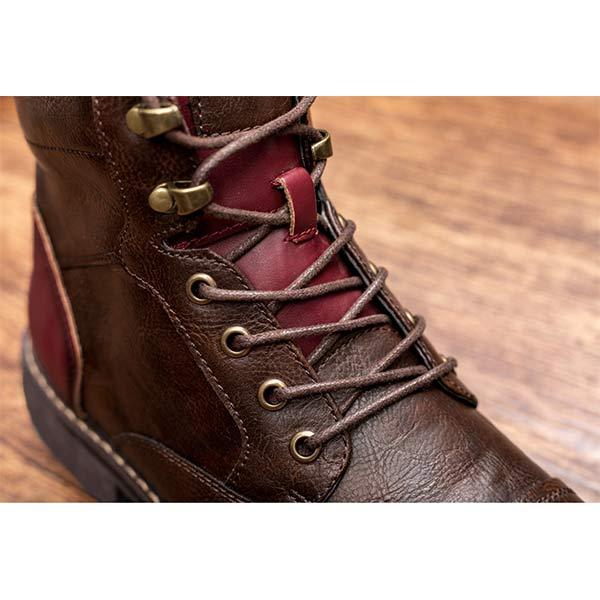 Timo | Heren Enkellaarzen in de kleur Bordeaux voor heren in Casual stijl ideaal voor de winter