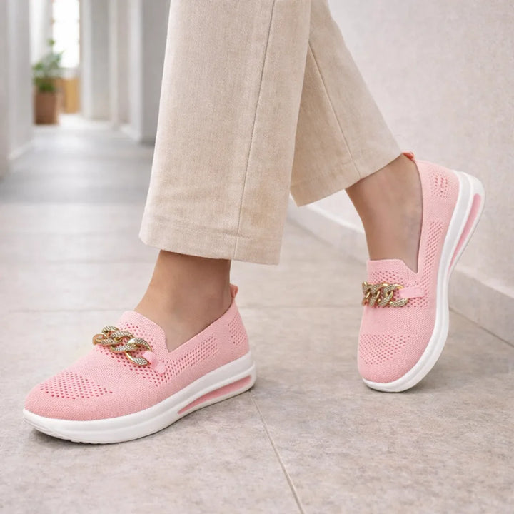 Slip-on sneakers met ketting