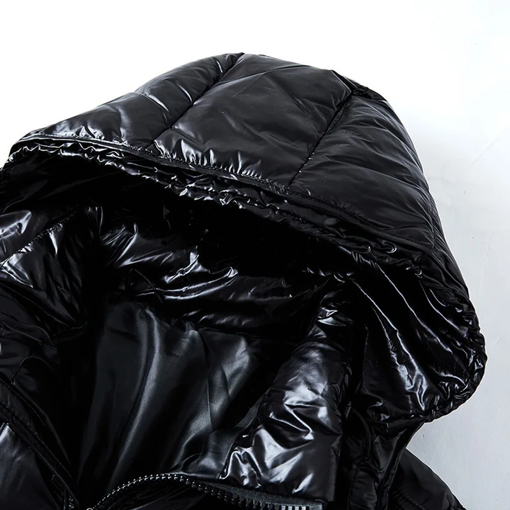 Tommy | Glanzende pufferjack voor heren in de kleur Zwart voor dames in Outdoor stijl ideaal voor de winter