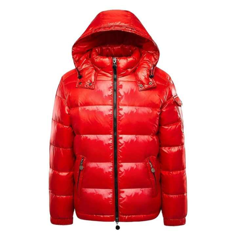 Tommy | Glanzende pufferjack voor heren in de kleur Rood voor dames in Outdoor stijl ideaal voor de winter