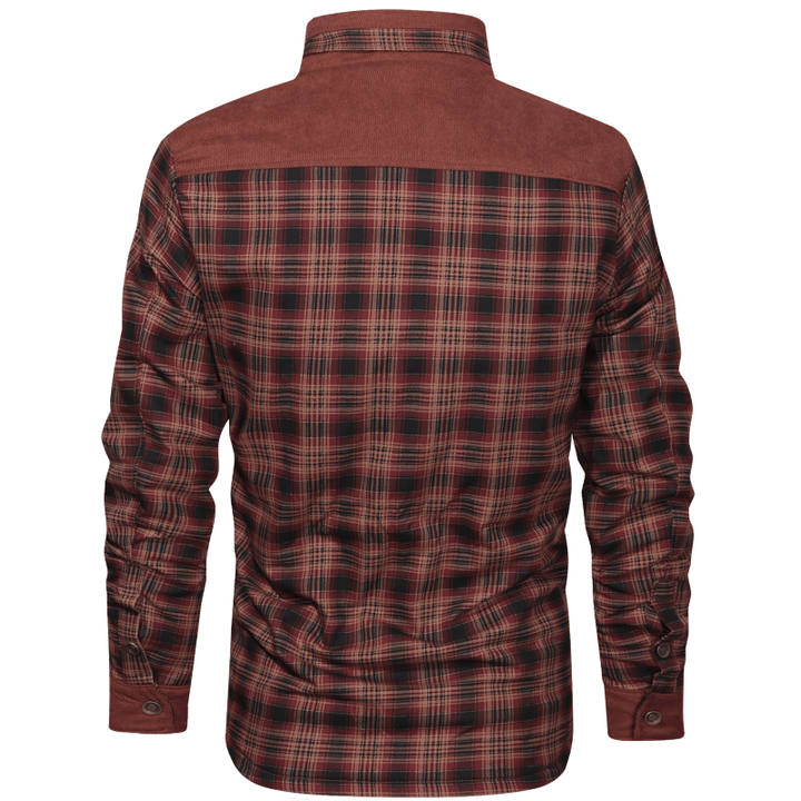 Vince | vintage flanellen jack in de kleur Legergroen voor heren in Heritage stijl ideaal voor de winter