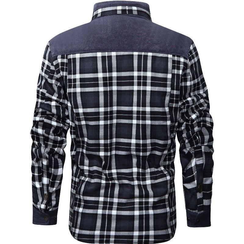 Vince | vintage flanellen jack in de kleur Legergroen voor heren in Heritage stijl ideaal voor de winter