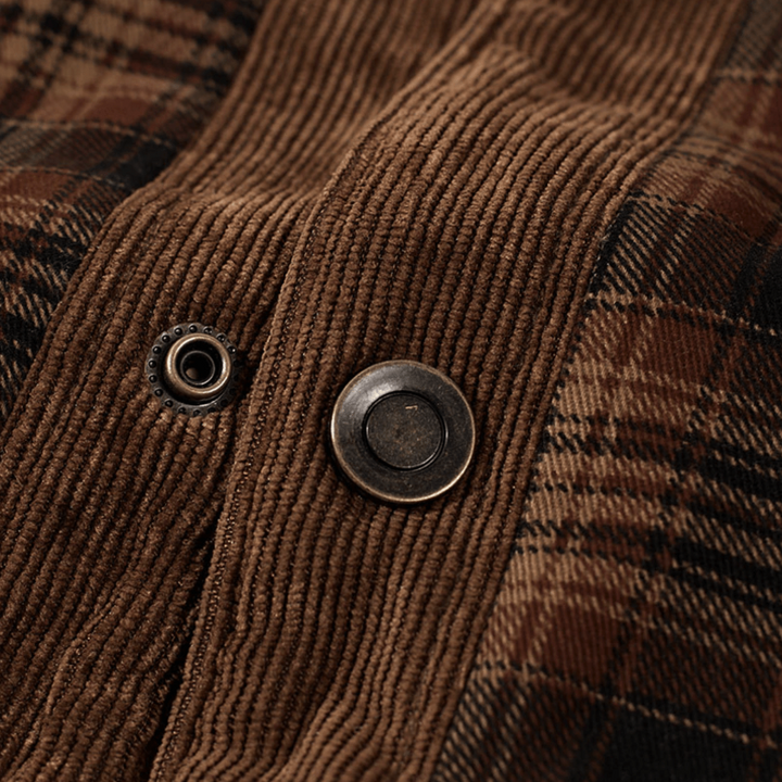 Vince | vintage flanellen jack in de kleur Legergroen voor heren in Heritage stijl ideaal voor de winter