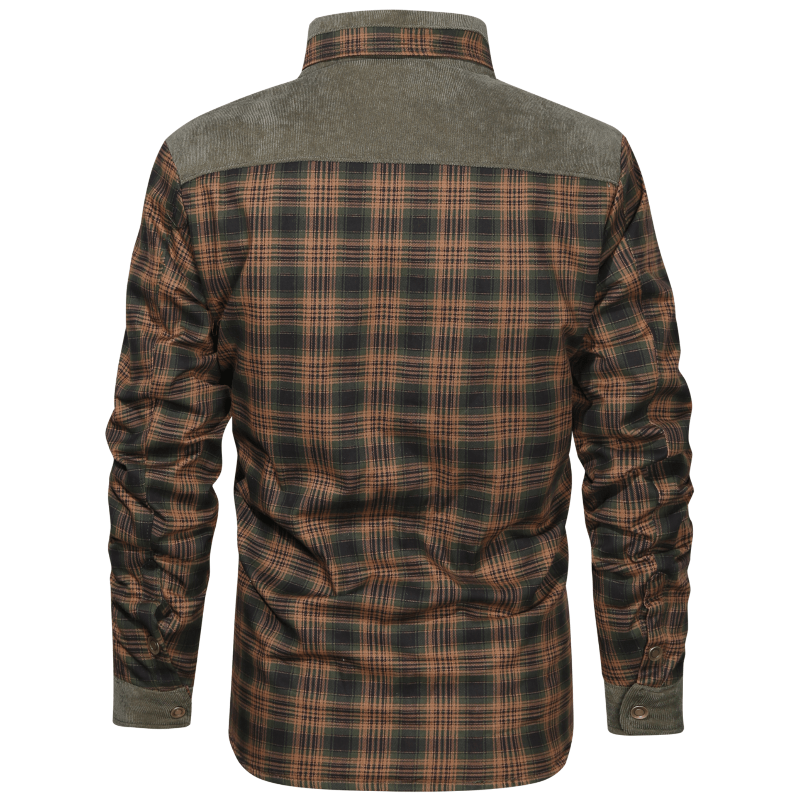 Vince | vintage flanellen jack in de kleur Legergroen voor heren in Heritage stijl ideaal voor de winter