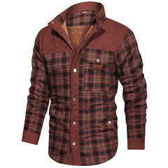 Vince | vintage flanellen jack in de kleur Legergroen voor heren in Heritage stijl ideaal voor de winter