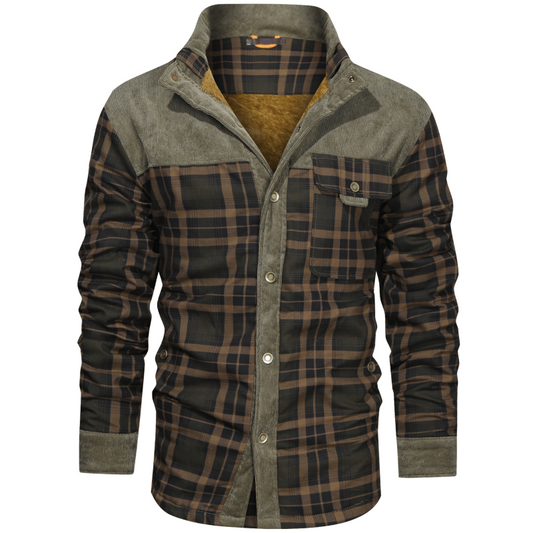 Vince | vintage flanellen jack in de kleur Donkergroen voor heren in Heritage stijl ideaal voor de winter
