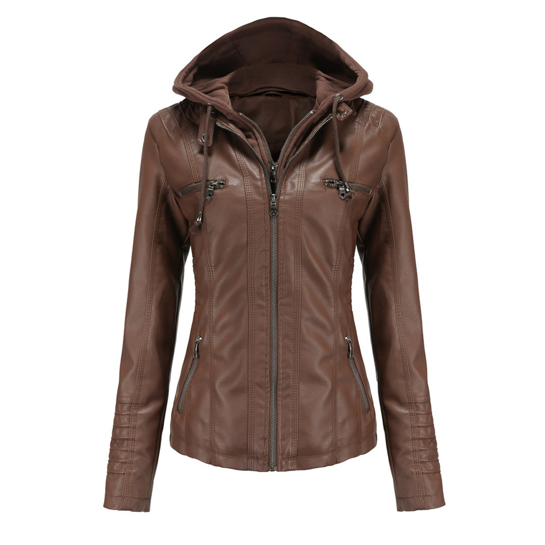 WENDE | Stijlvolle leren damesjas in de kleur Koffie voor dames in stijl ideaal voor de herfst.