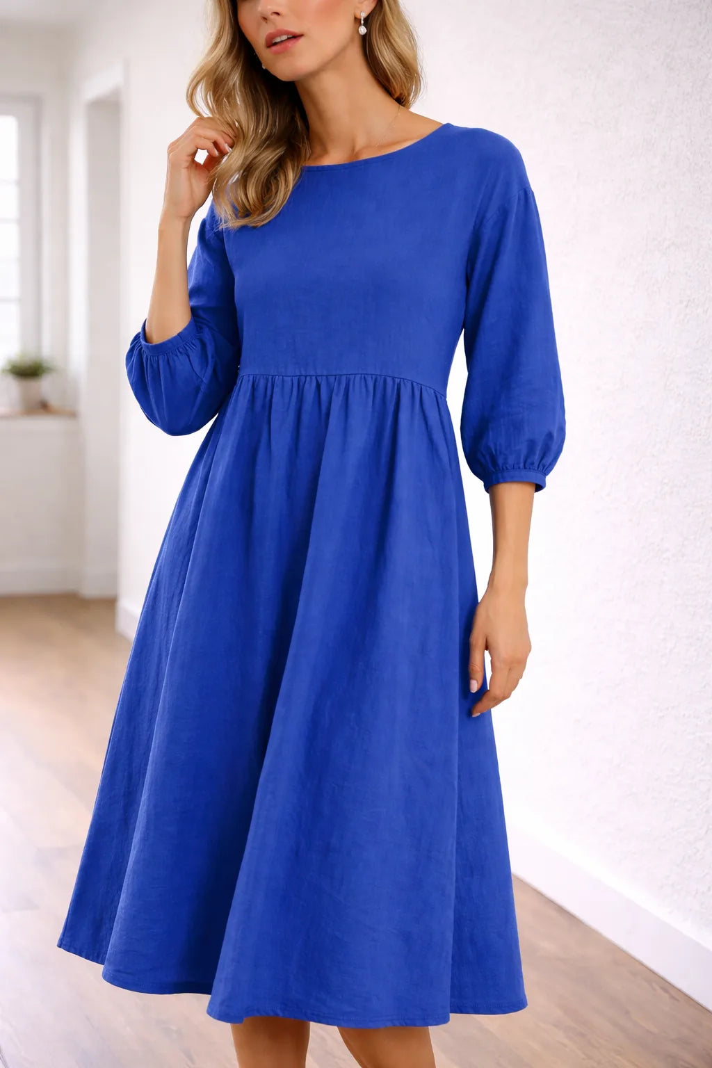 A-line midi jurk met zakken