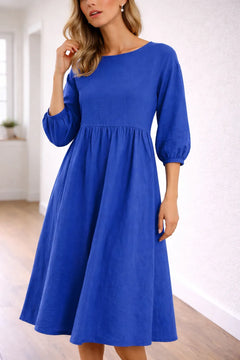 A-line midi jurk met zakken
